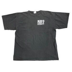 Vintage Kiss Gray Farewell Tour Security Band Tee Unisex Double Sided